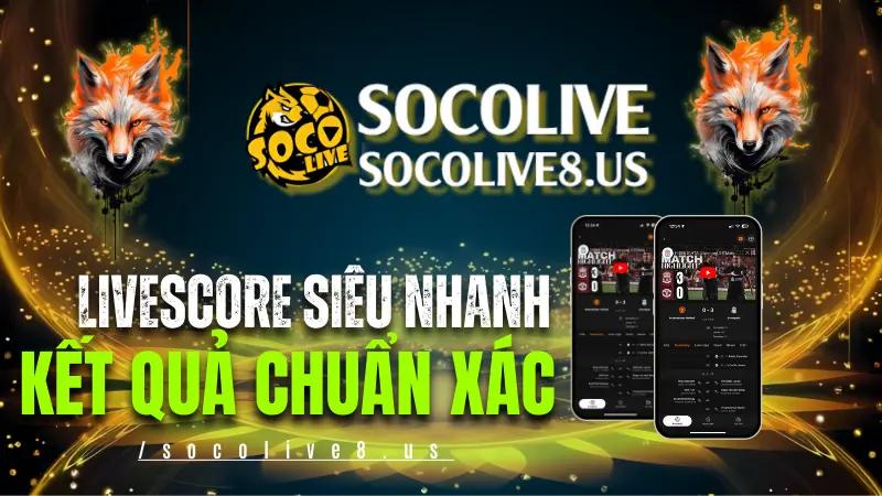 Xem bóng đá trực tiếp và cập nhật kết quả trận đấu nhanh chóng trên Socolive